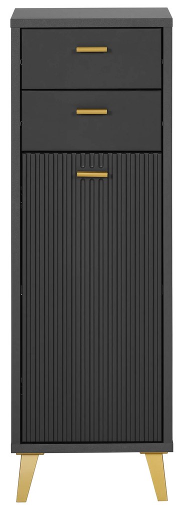 Livarno home Kúpeľňová skrinka vo zvlnenom vzhľade, antracitová (100378831)