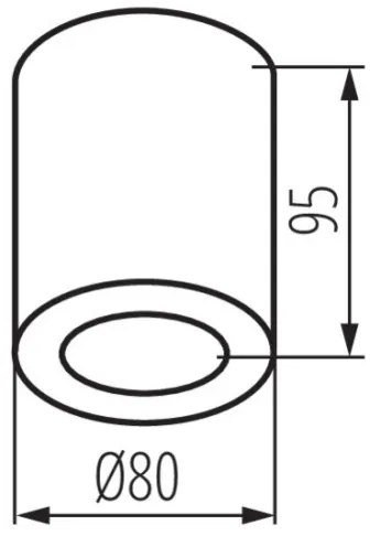 Kanlux 29242 - Kúpeľňové stropné svietidlo SANI 1xGU10/10W/230V IP44 matný chróm