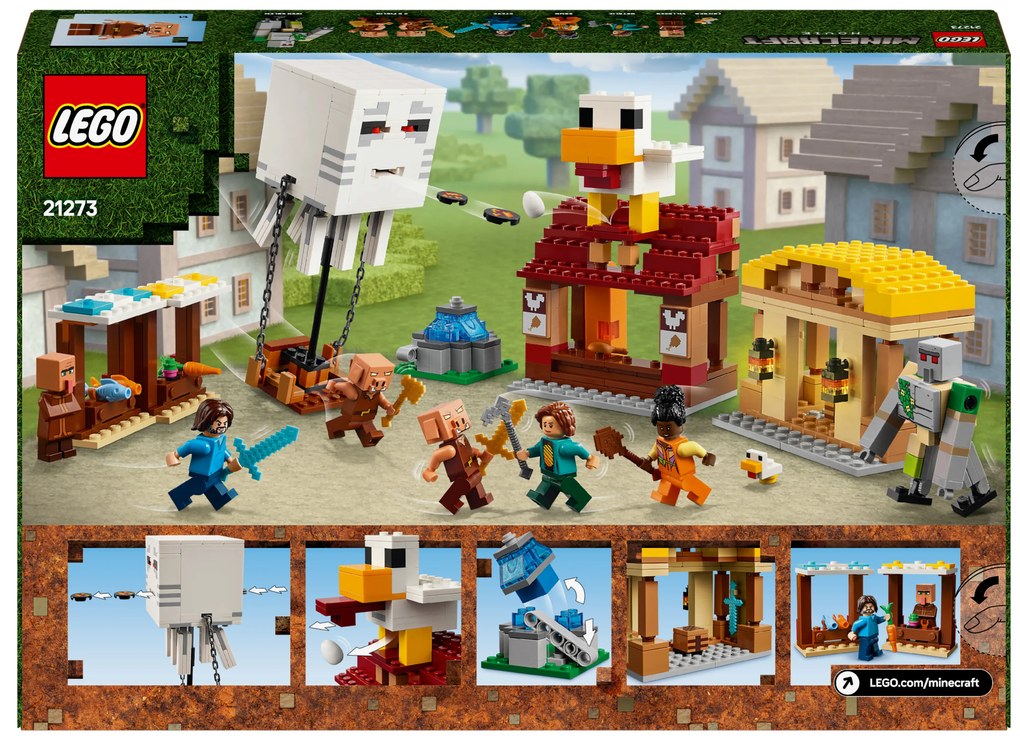 Lego Minecraft 21273 Balón v podobe Ghasta a útok na dedinu  (100396851)