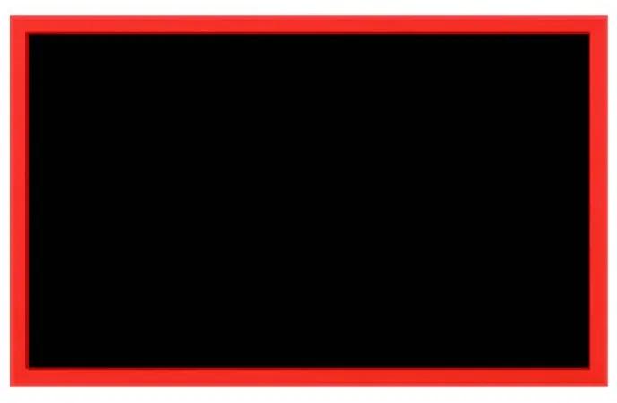 Toptabule.sk KRT01SDRBR Čierna kriedová tabuľa v červenom drevenom ráme 60x120cm / magneticky