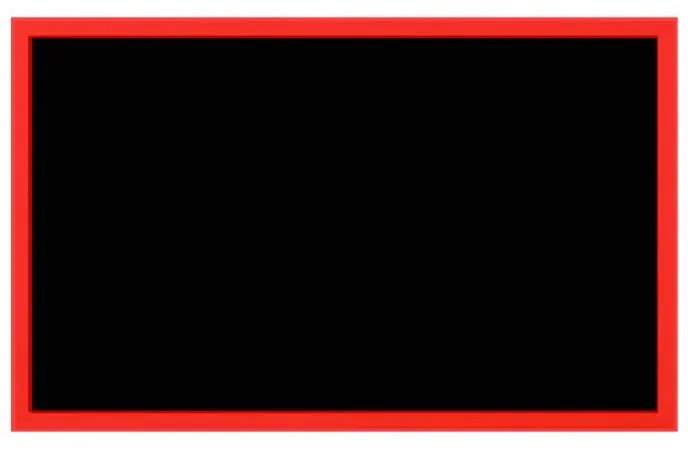 Toptabule.sk KRT01SDRBR Čierna kriedová tabuľa v červenom drevenom ráme 60x120cm / nemagneticky