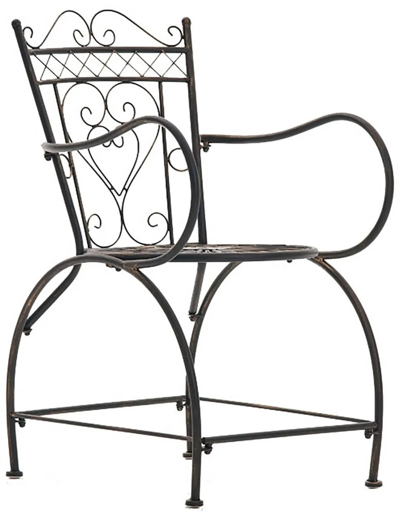 Kovová stolička Sheela s područkami (SET 2 ks) - Bronzová