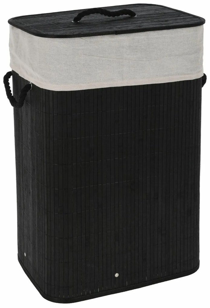 Kôš na bielizeň Stella Black, 60x40x30 cm