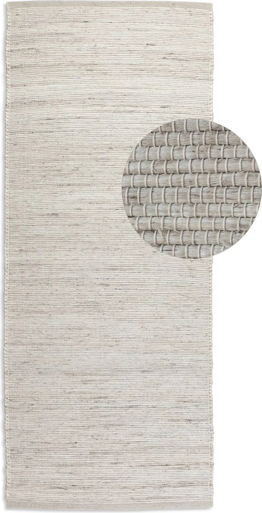 Hanse Home, Koberec behúň Handloom 105960 Dhaka Ivory White, 80x200, biela, chodba / predsieň