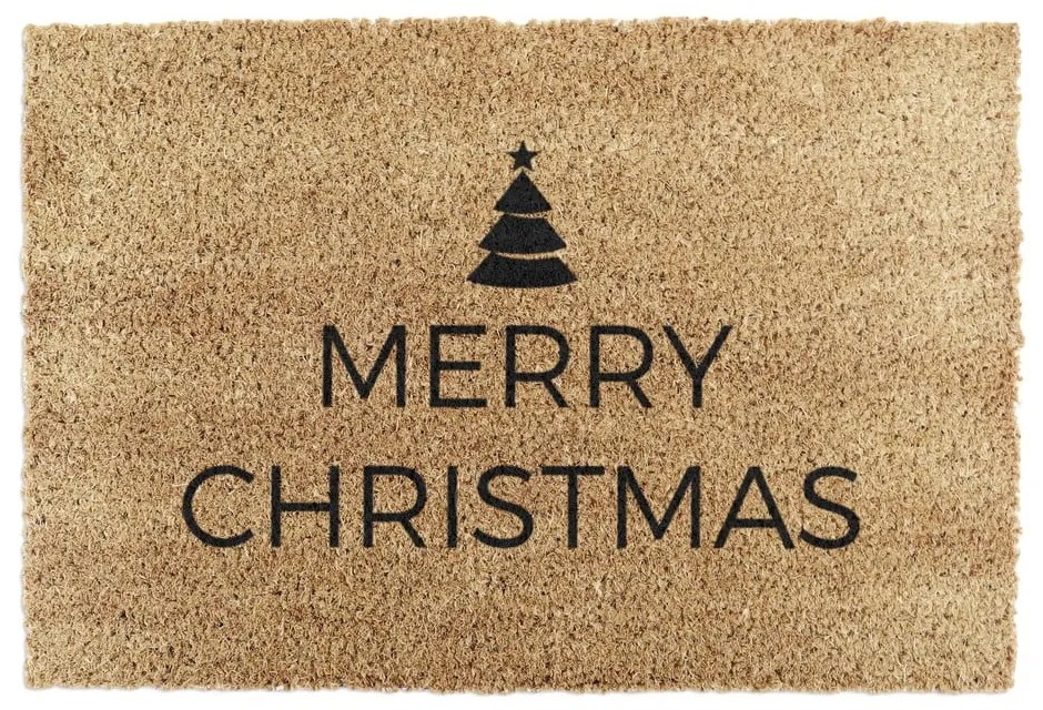 Rohožka s vianočným motívom z kokosového vlákna 40x60 cm Merry Christmas – Artsy Doormats