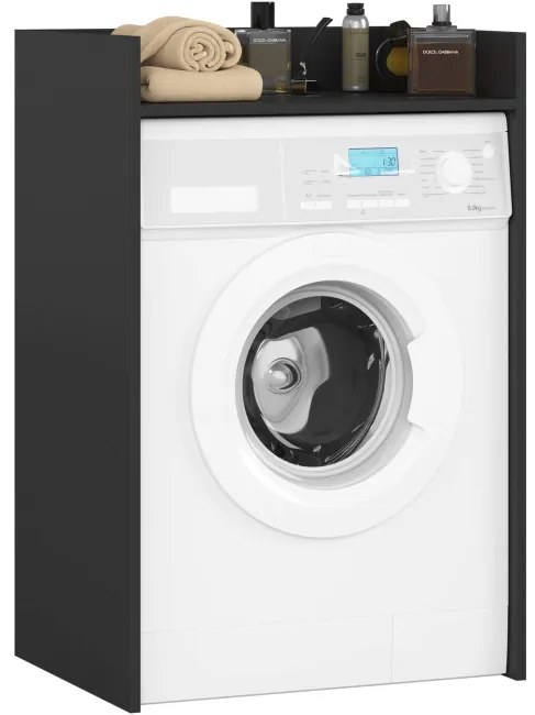 Kúpeľňová skrinka na práčku FIN čierna