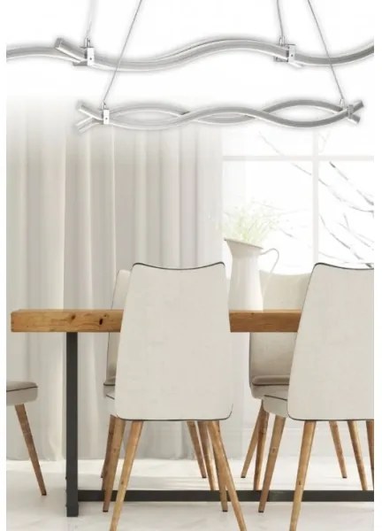Reality - LED Luster na lanku WAVE LED/16W/230V + LED/9W