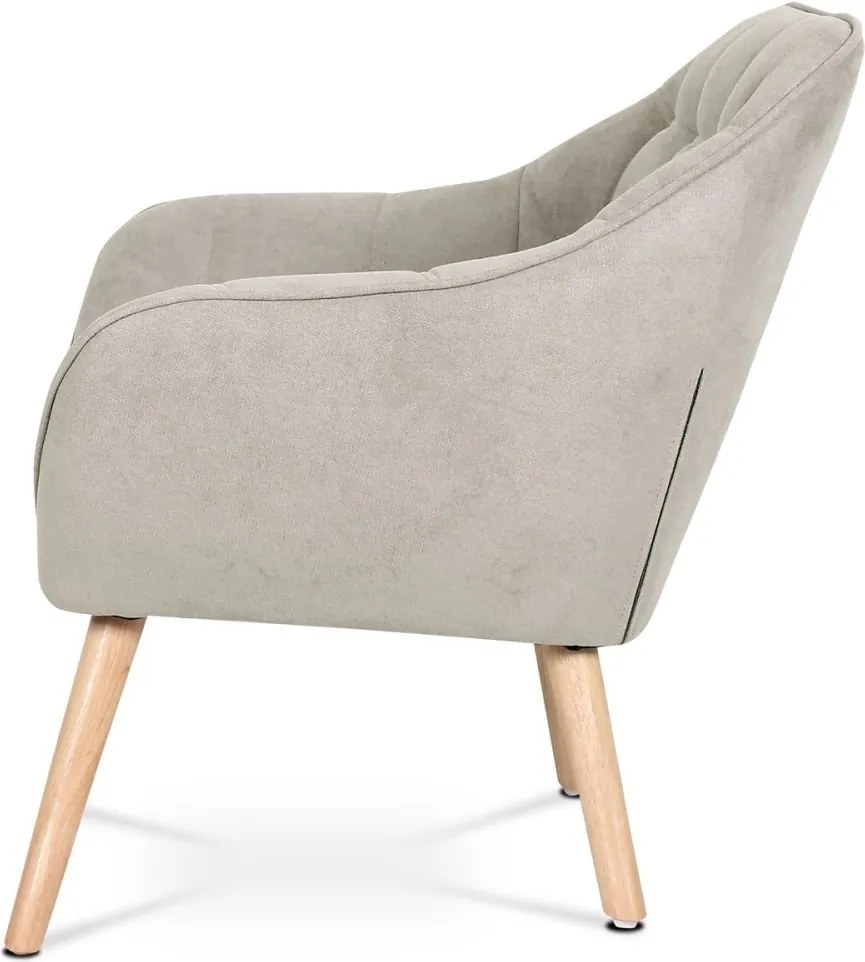 Relaxačné kreslo ASPO — masív, látka, sivohnedá