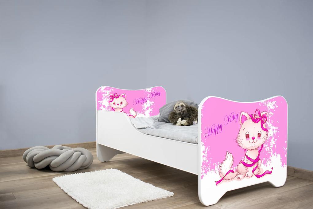 TOP BEDS Detská posteľ Happy Kitty 140x70 Happy Kitty