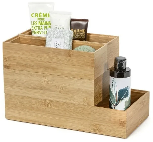 Organizér Compactor Bamboo Box, 30 x 7,5 x 6,35 cm, prírodné drevo
