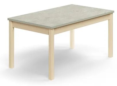 Stôl DECIBEL, 1200x700x590 mm, akustické linoleum, breza/svetlošedá