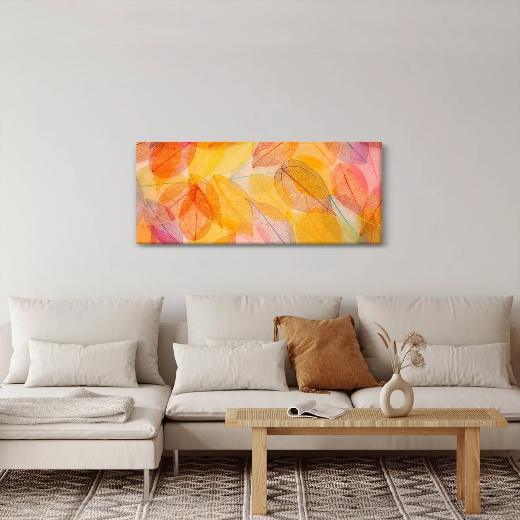 Obraz - Pozadie z jesenného lístia (120x50 cm)