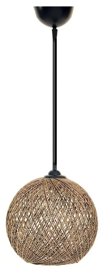 Asir Luster na lanku JUTE 1xE27/60W/230V hnedá AS0367