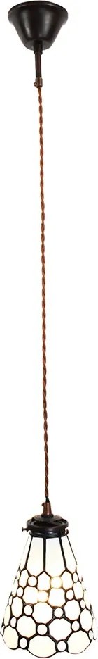 Závesná Tiffany lampa kamienky TransparentEye - Ø 15*115 cm E14/max 1*25W