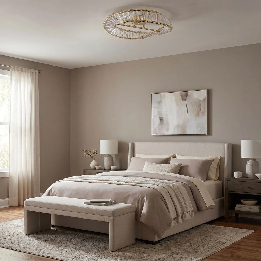 Toolight Toolight, LED stropné svietidlo, 50cm, 30W, 4000K, 1000lm, SWE095-C, zlatá lesklá, OSW-30219