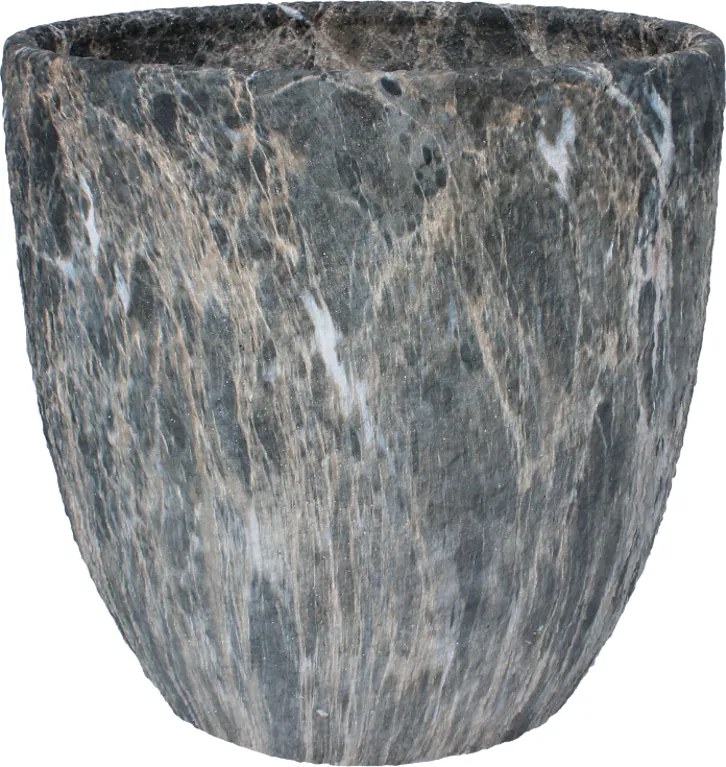 KERAMICKÝ OBAL NA KVETINOVÝ KÔŠ 30,5 x 30,5 x 30,5 CM S EFEKTOM MARMORU *5597