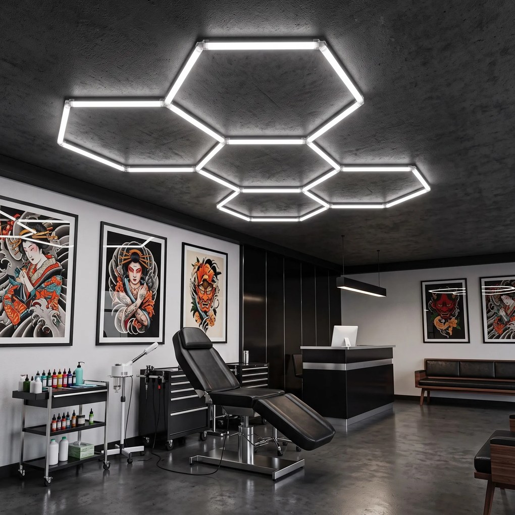 Toolight Toolight, LED stropné svietidlo HEXAGON 5 modulov, JNH051-H, biela, OSW-56243