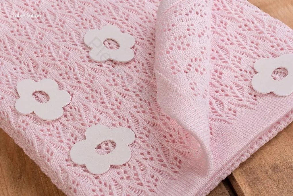 Pletená deka Miss - ružová
