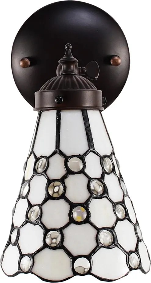 Nástenná Tiffany lampa kamienky TransparentEye - 17*12*23 cm E14/max 1*40W