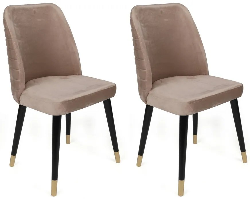 Sada jedálenských stoličiek Hugo Beige and Black,4 ks