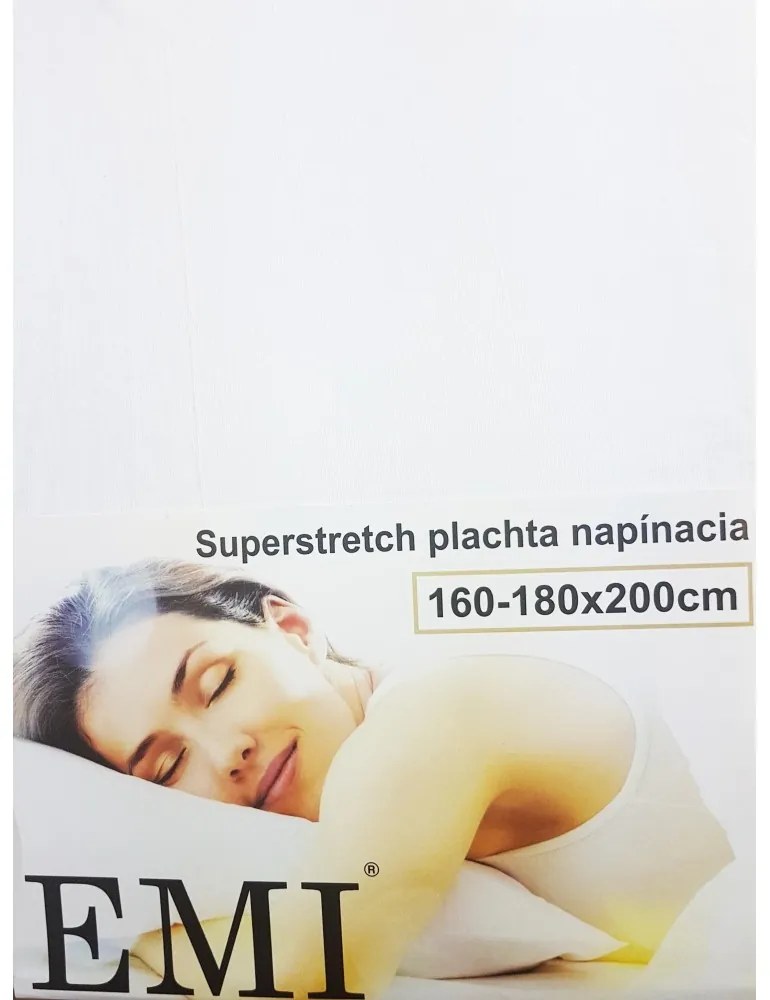 Plachta posteľná biela Superstretch EMI, Plachta 90 (100)x200