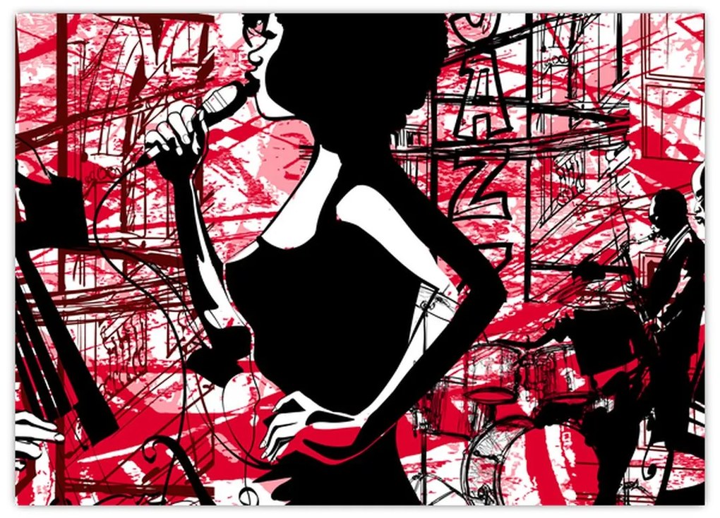 Sklenený obraz - Jazz (70x50 cm)