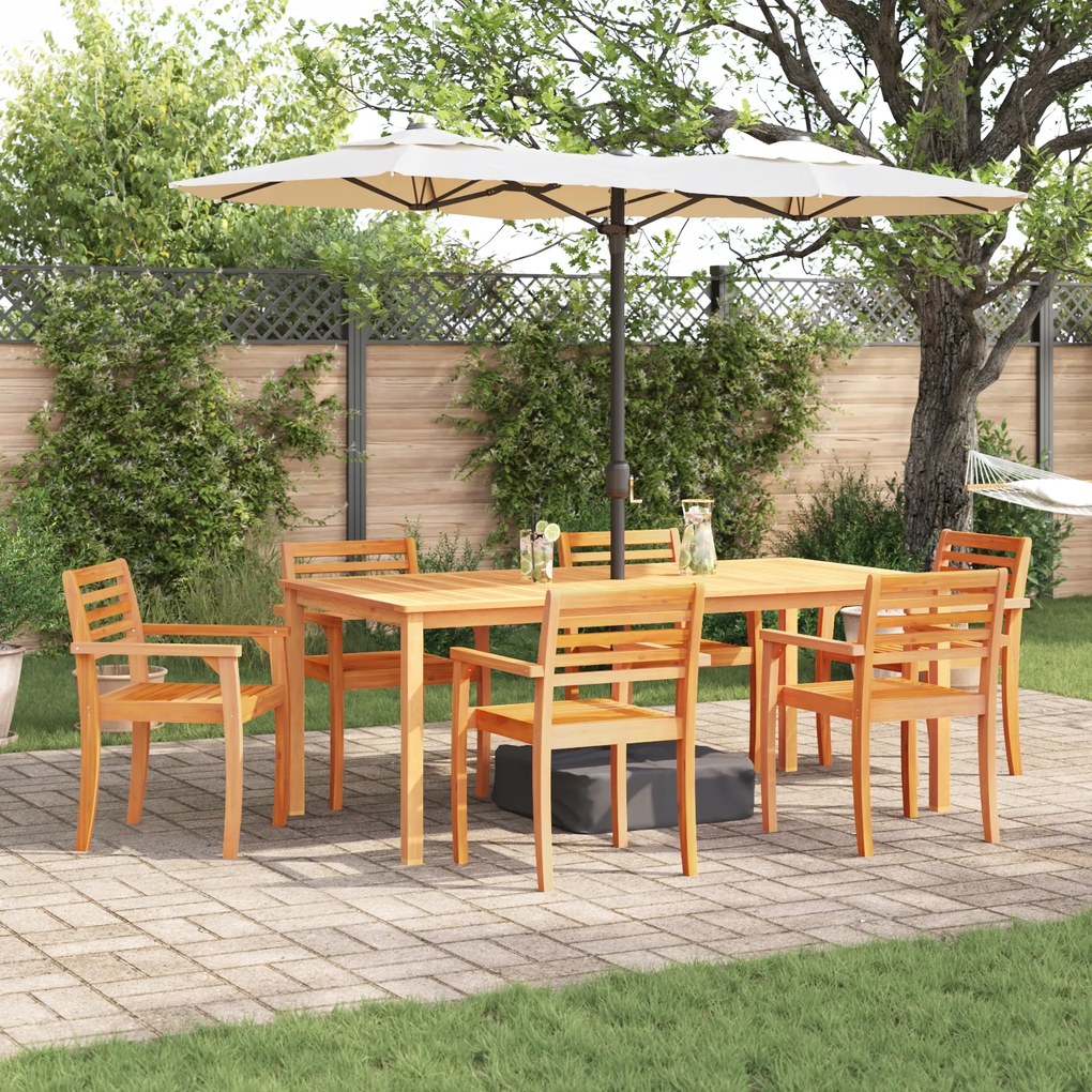 vidaXL 9-dielna záhradná jedálenská súprava z masívu akáciového dreva