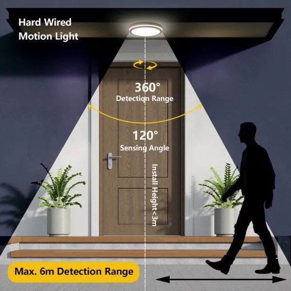Brilagi - LED vonkajšie svietidlo so senzorom BENE LED/24W/230V pr. 26 cm hnedé IP54