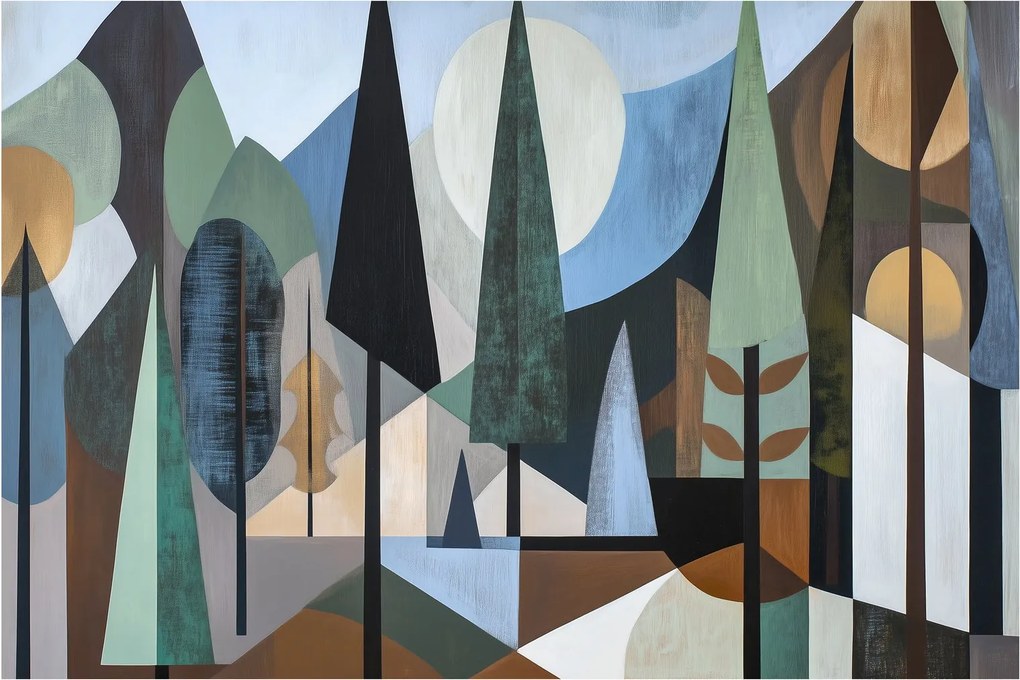 Obraz - Prírodná geometrická abstrakcia II. (90x60 cm)