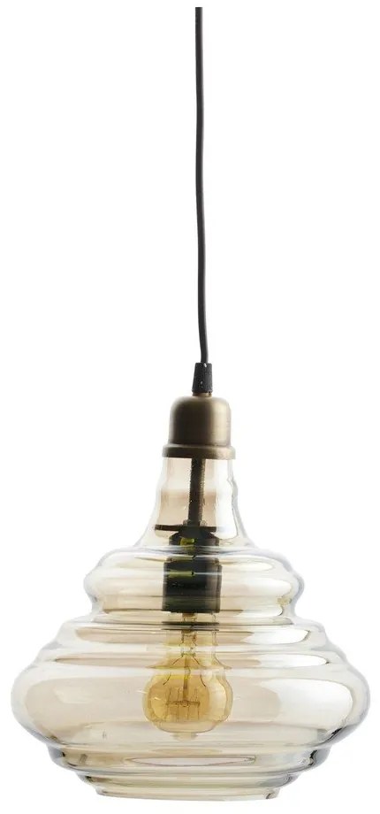 Závesné svietidlo v zlatej farbe so skleneným tienidlom Pure – WOOOD