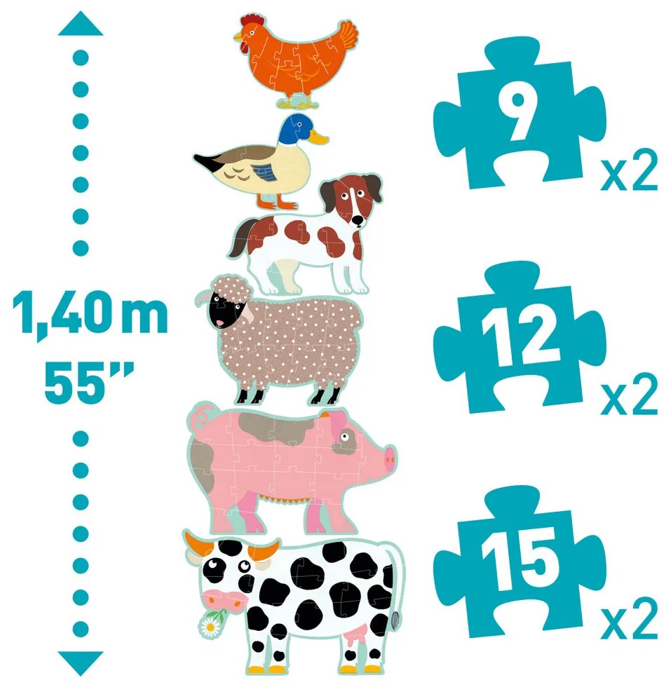 Ovečka a priatelia – 9, 12, 15 dielikov