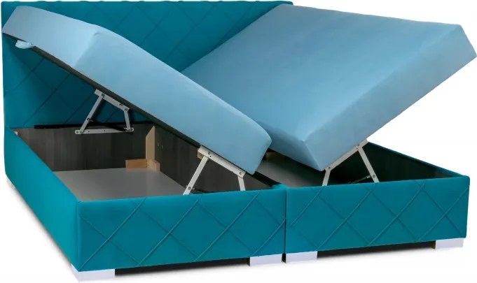 Čalúnená posteľ Mia, 200x180, modrá (AN 5914/5915)