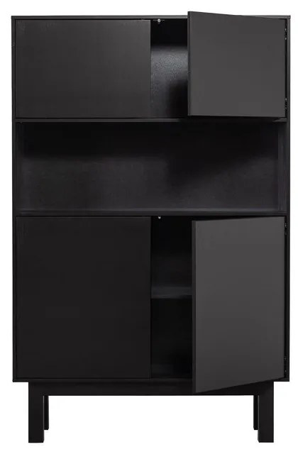 Čierna skrinka z borovicového dreva 110x170 cm Finca – WOOOD