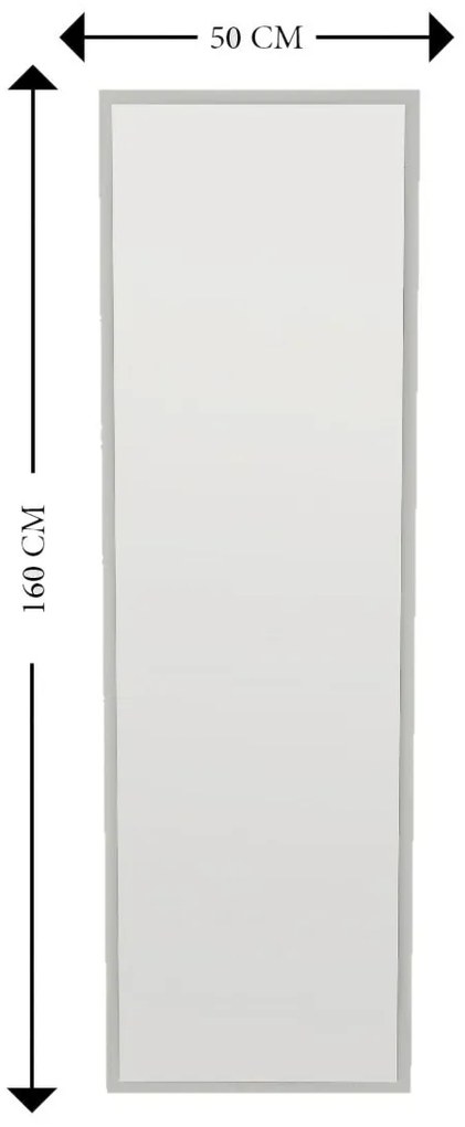 Zrkadlo Tessa White 50 x 160 cm