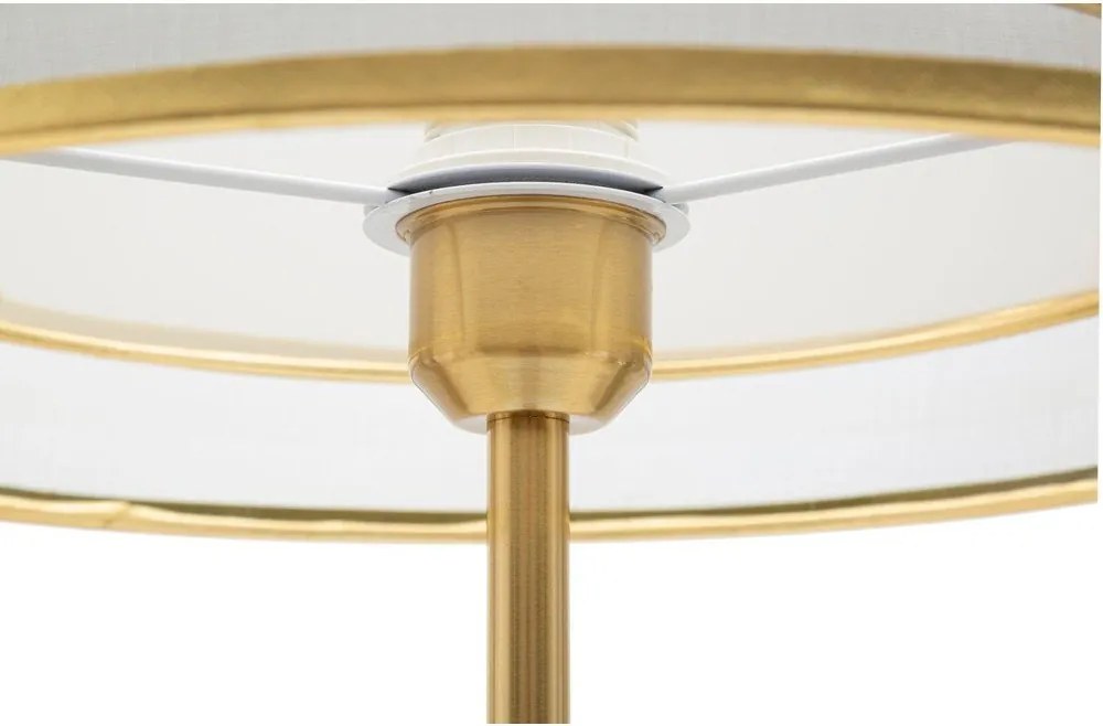 Čierna/v zlatej farbe stojacia lampa s textilným tienidlom (výška 153 cm) Levels – Mauro Ferretti