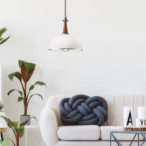 Sťahovací luster CHIARA 1xE27/60W/230V strieborná/buk