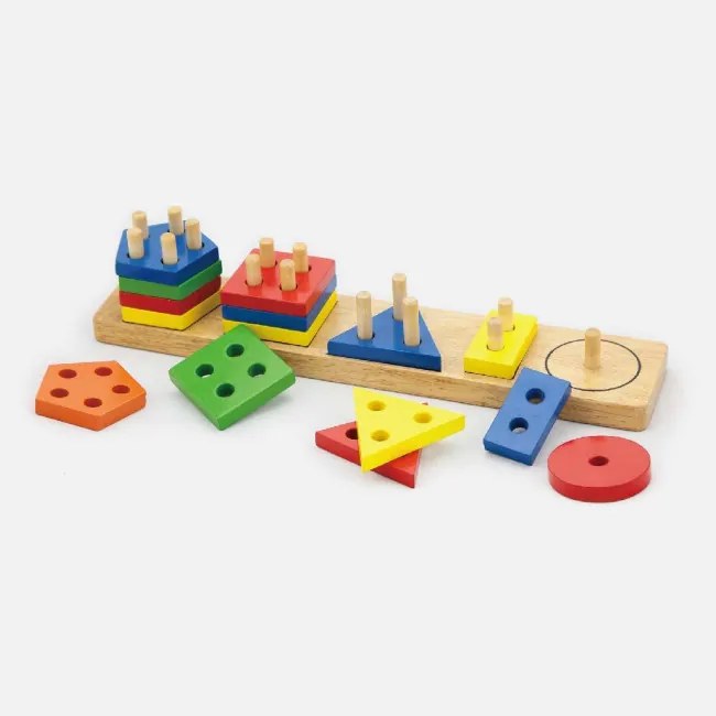 Drevená vkladačka geometrických tvarov Viga 58558