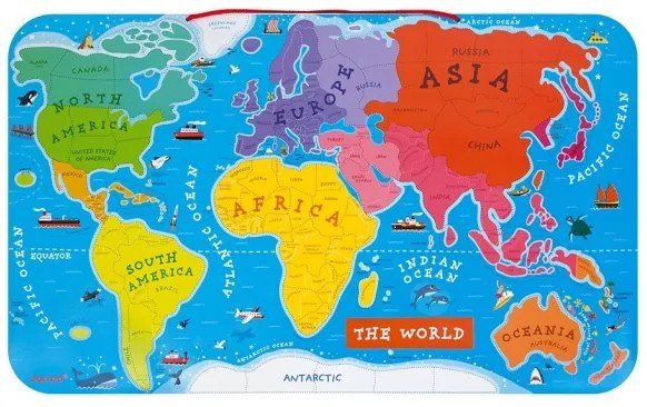 Janod - Magnetická mapa sveta angličtina