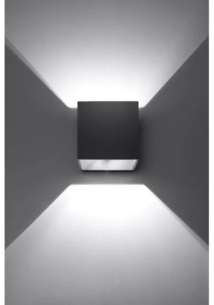 Sollux SL.0057 - Nástenné svietidlo QUAD 1 1xG9/8W/230V čierna