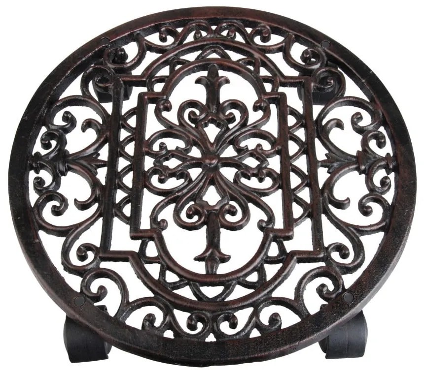 Kovový pojazdný podstavec pod kvetináč ø 29 cm Ornament – Esschert Design
