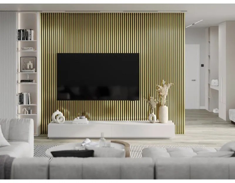 Mexen Lam-F, akustické stenové lamely 275 × 31,5 cm, filc 6 mm, zlatá, S105-275317-2812-057