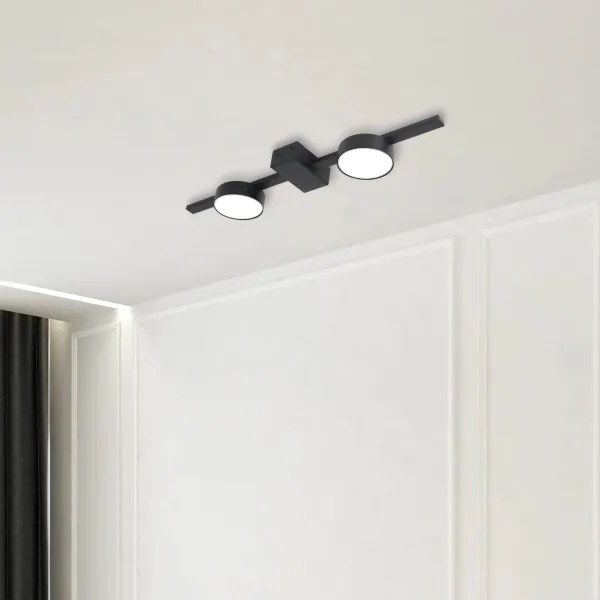LED Stropné svietidlo JOY 2xGX53/6W/230V čierna