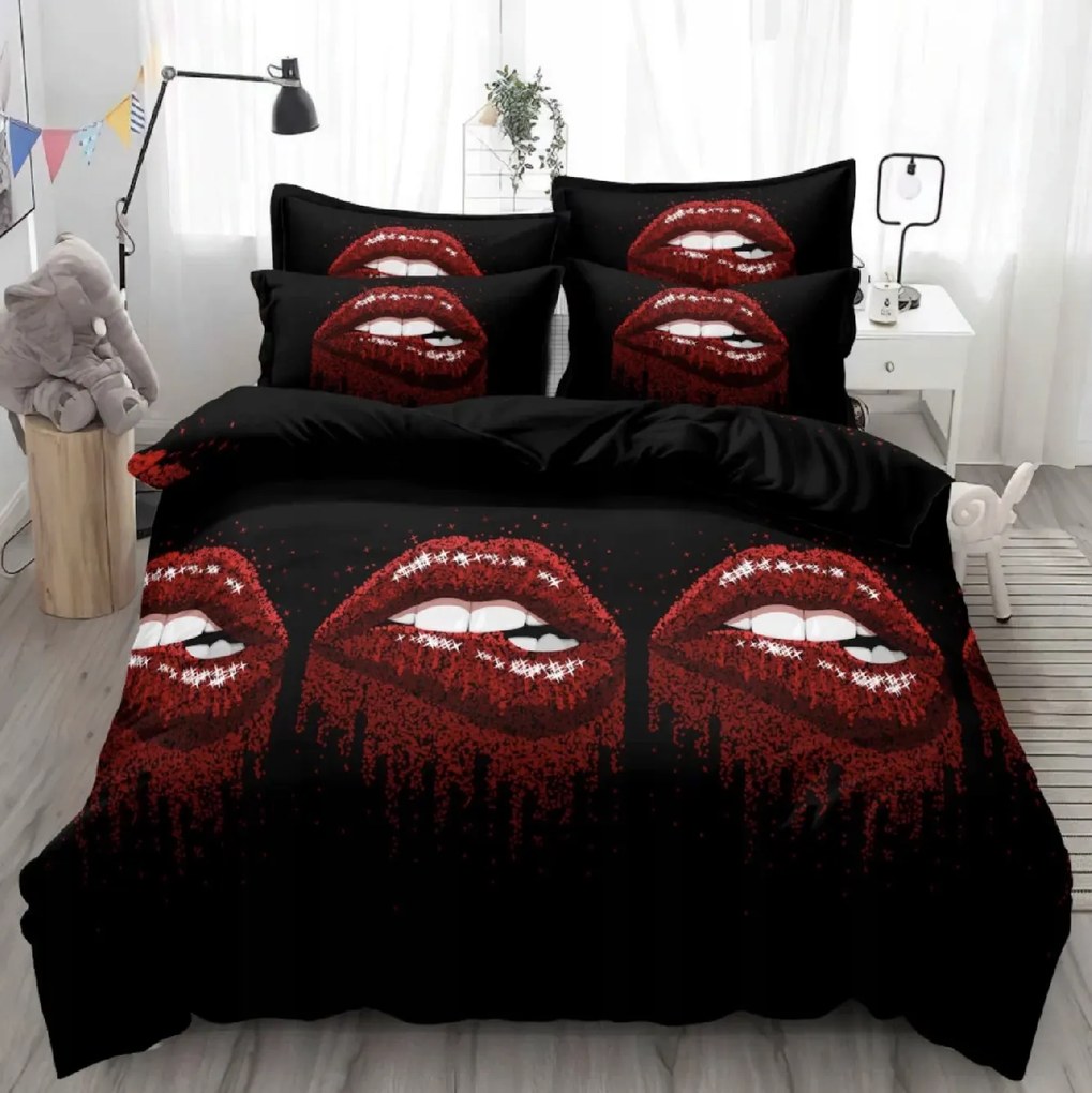 Obliečky z mikrovlákna ROUGEA čierne Rozmer obliečky: 70 x 80 cm | 140 x 200 cm