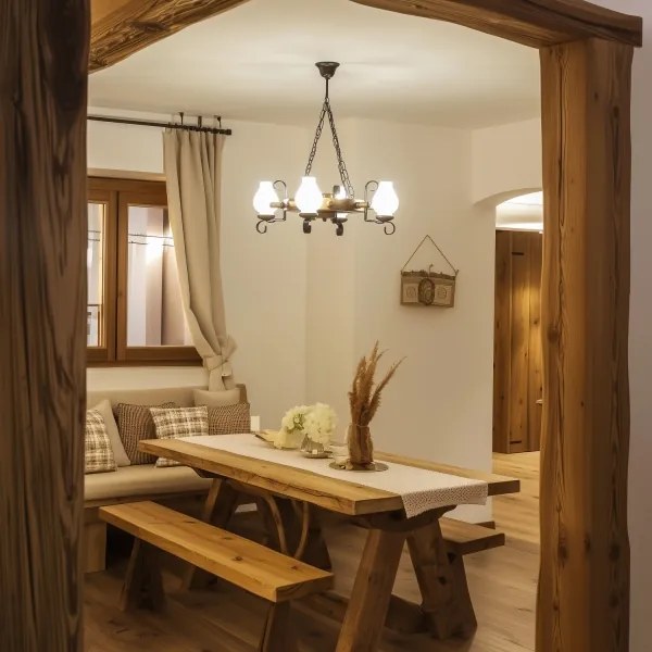 Brilagi - Luster na reťazi TIMONA 4xE14/40W/230V priemer 50 cm buk/orech