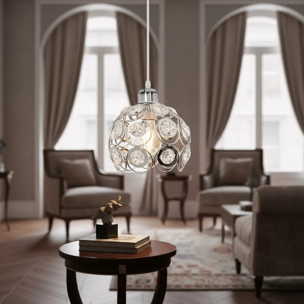 Toolight - Elegantná stropná lampa 1xE27 APP207, chrómová, OSW-00402