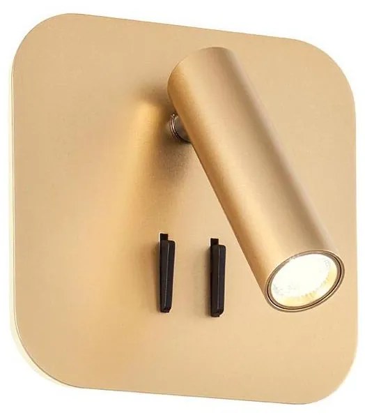 Redo 01-2977 - LED nástenné svietidlo QUDA LED/6W/230V + LED/3W CRI 90 USB zlaté