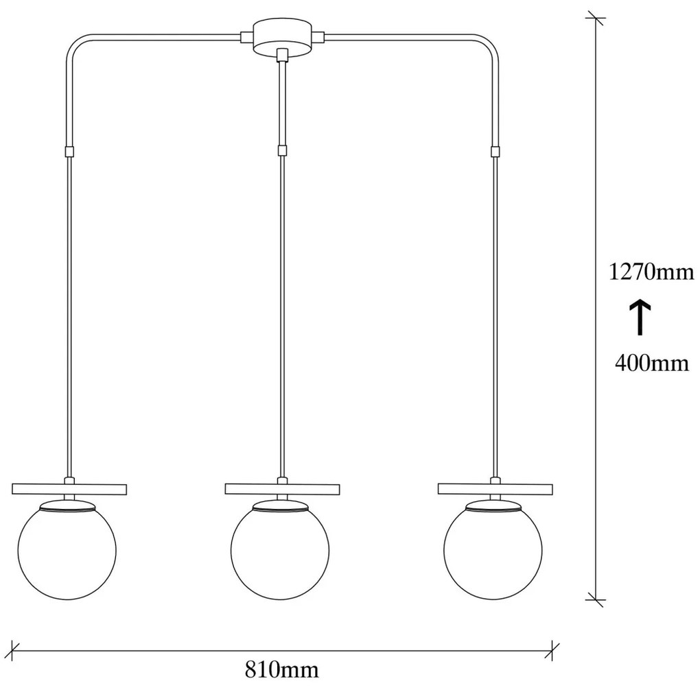 Stropné svietidlo UZUM IV čierne