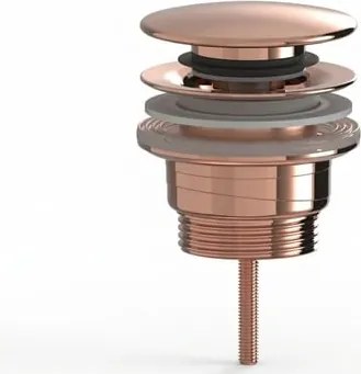 Výpusť umývadla 5/4 SAT Aurum 7,2 cm, ružovozlatá lesklá, plast SATAUCCRG
