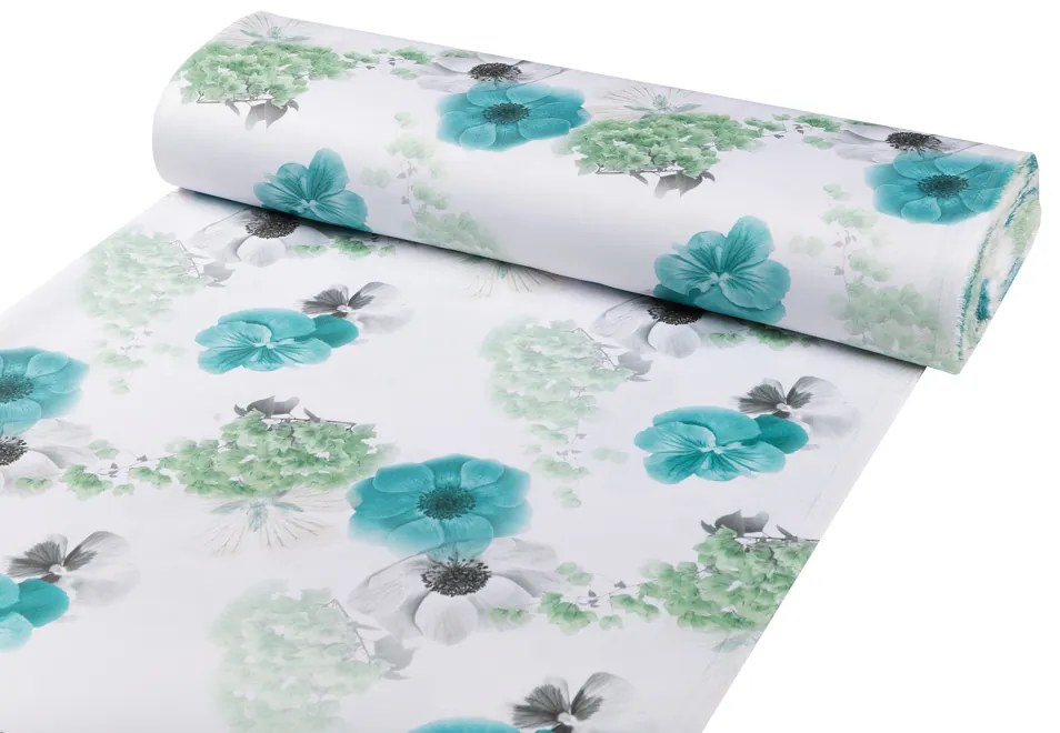 Biante Teflónové prestieranie na stôl TF-044 Tyrkysové ruže na bielom 30x40 cm