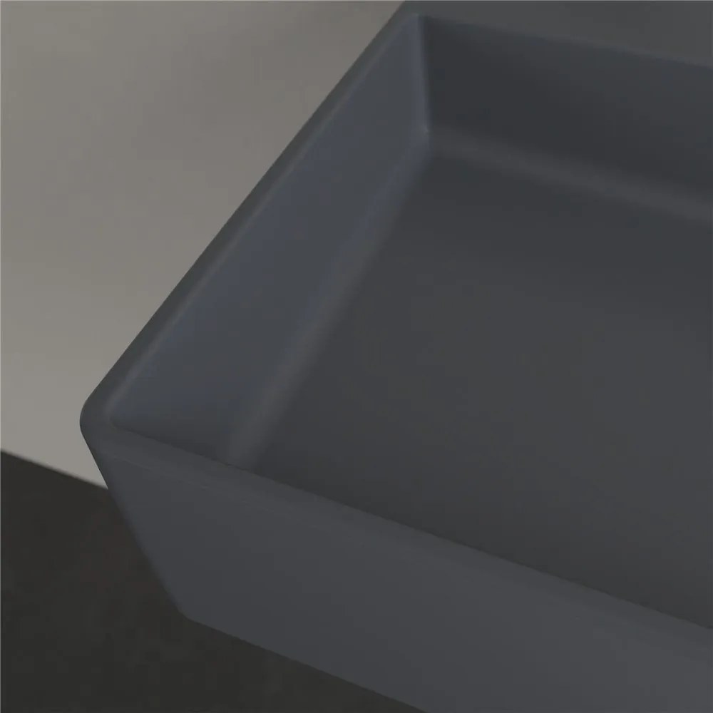 VILLEROY &amp; BOCH Memento 2.0 závesné umývadlo s dvomi otvormi, bez prepadu, 1000 x 470 mm, Graphite, s povrchom CeramicPlus, 4A22A1I4